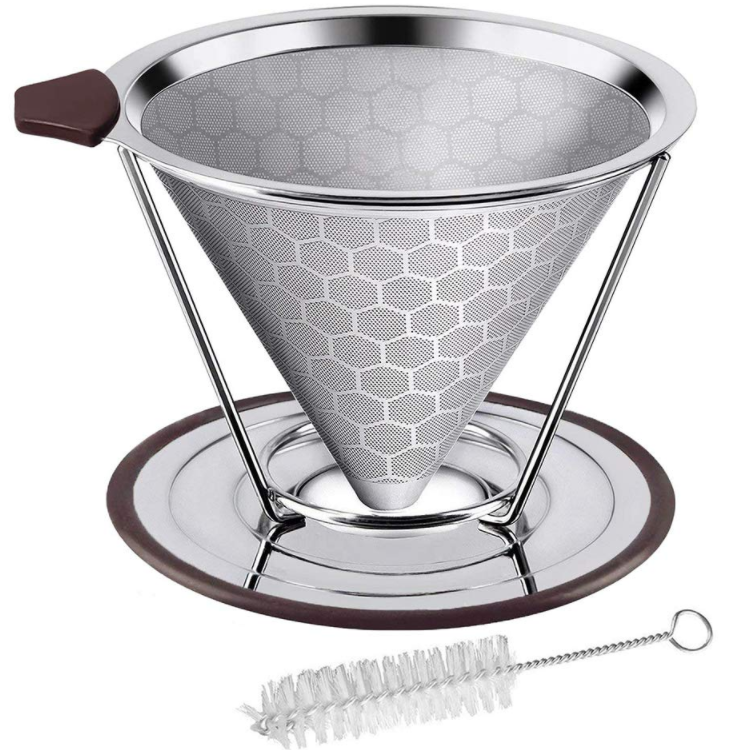 Stainless Steel Coffee Filter Reusable Funnel Filter Drip Coffee Filter