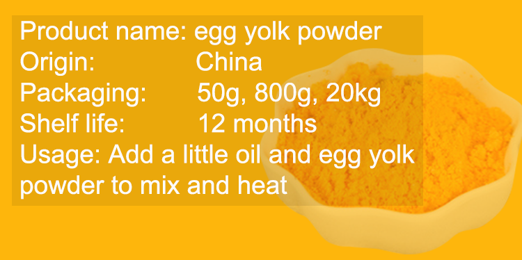 Egg Waffle Powder Defatted  Cream  Dried Egg Yolk Powder