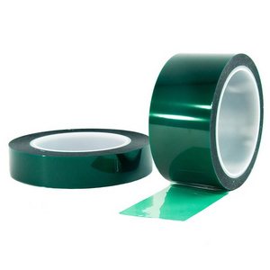 Green Blue Clear Polyester Tape with Silicone Adhesive Powder Coating Masking Tape