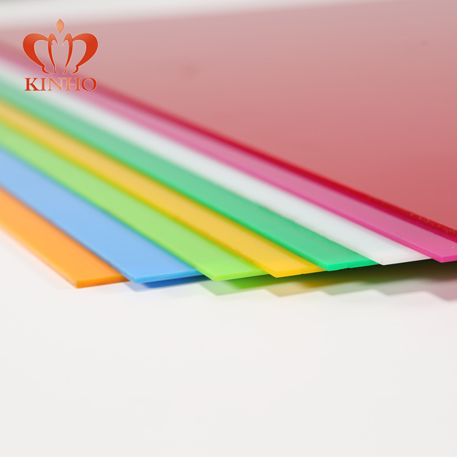 KINHO 4ft*8ft 8x4 Feet 2.5mm 3mm 6mm Thick Plastic Pmma Cast Perspex Fluorescent Custom Color Acrylic Sheet