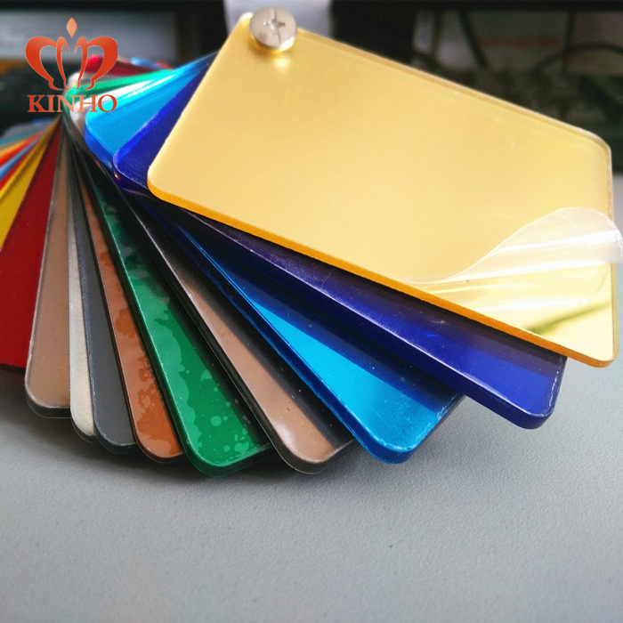 4x8 Plastic Mirror Sheet 1220x2440 0.8mm 1mm 2mm 3mm Golden Silver Colour Mirror Acrylic Adhesive Sheet Glass