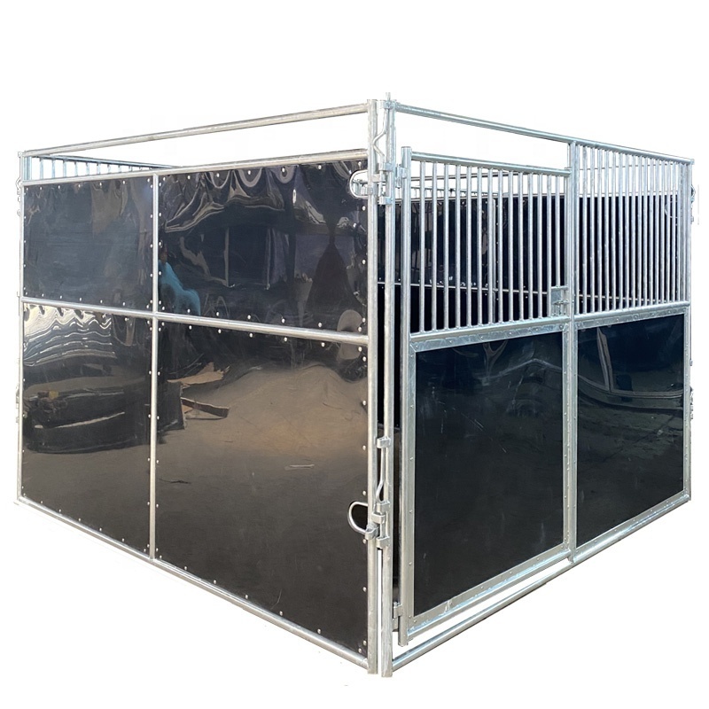 HDPE or PVC infilled 3m x2.2m galvanized portable temporary horse stables horse stall panel