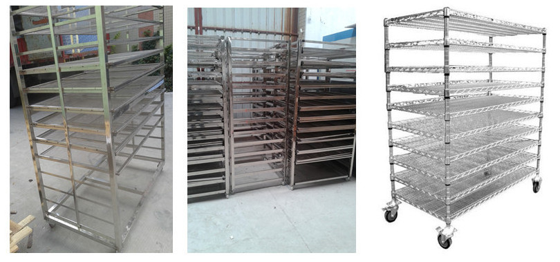 Stainless steel tray for food dehydrator, trolley tray