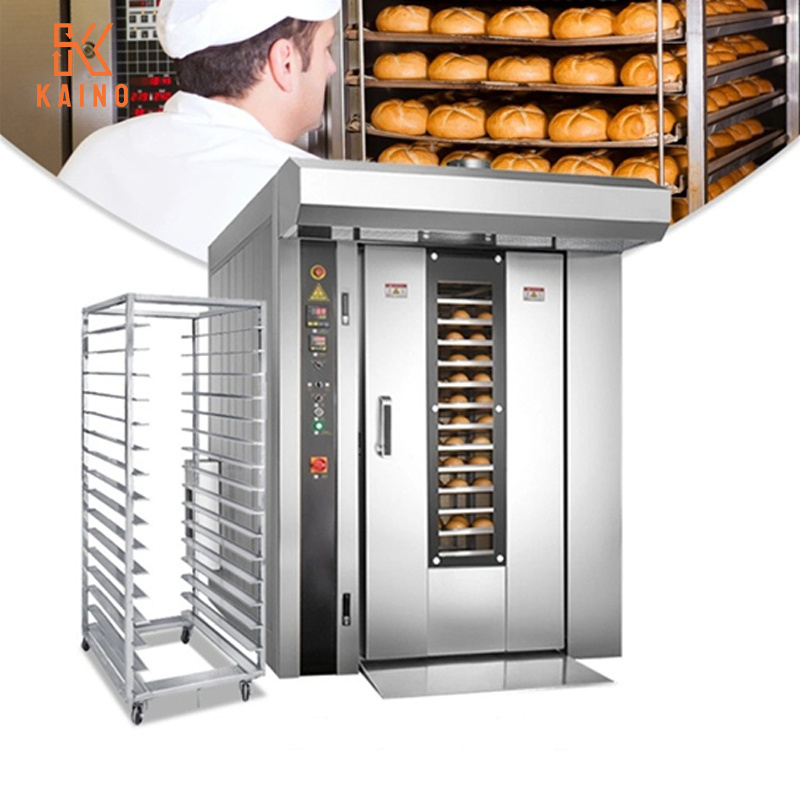 KAINO Commerical Baking Equipment Gas Diesel Electric 12  16  32  64 Trays Rotary Oven Bread Making Machine for Bakery