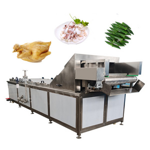 Commercial Continuous Automatic Potato Fruit Vegetable Meat Cooking Heating Steam  Blancher Blanching Machine