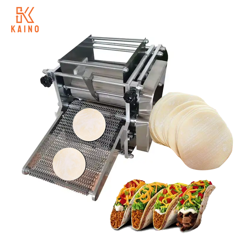 KAINO Full Automatic industrial flour corn mexican tortilla taco roti maker press bread grain product tortilla making machine