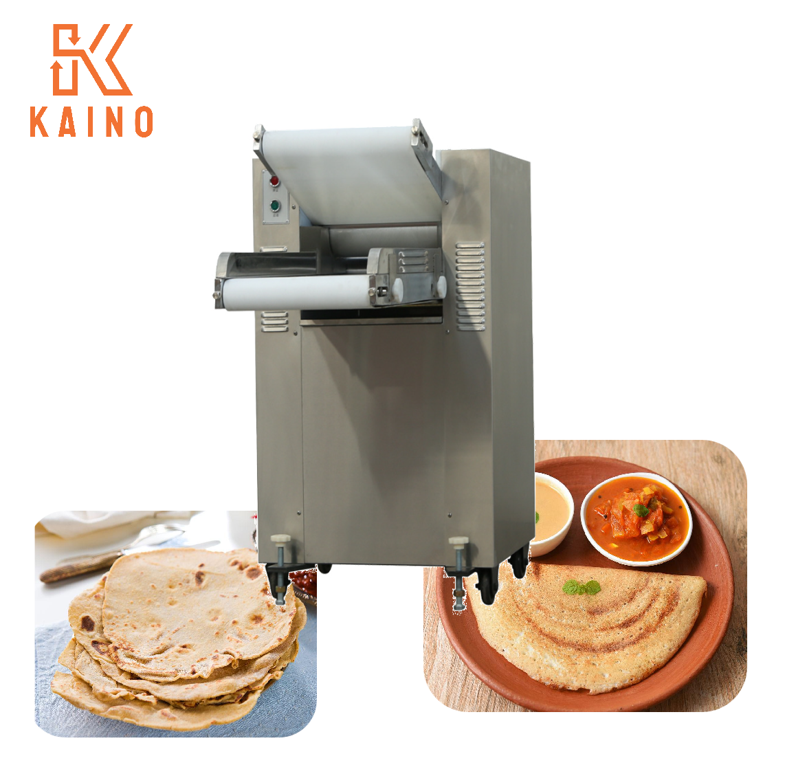 KAINO Bakery Equipment Horizontal Dough Mixer Tunnel Oven Arabic Bread Taco Pizza chapati Making Machine for small businesses