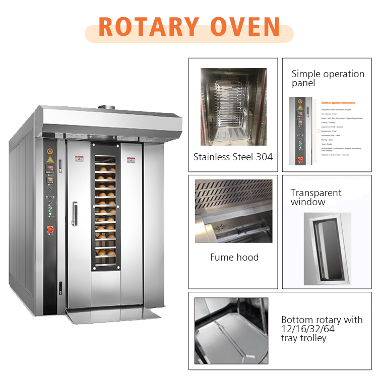 KAINO Rotary Oven Dough Sheeter Divider Dough Mixer Pizza Oven Commercial Bread Making Machine Baking Bakery Equipment