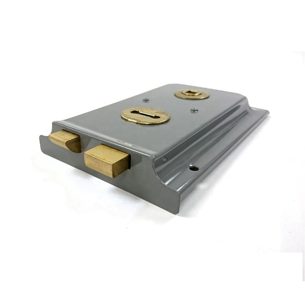 2 Lever Double Handed Rim Deadlock Sash Lock / Flanged Sheds Gates with Zinc Alloy Deadbolt