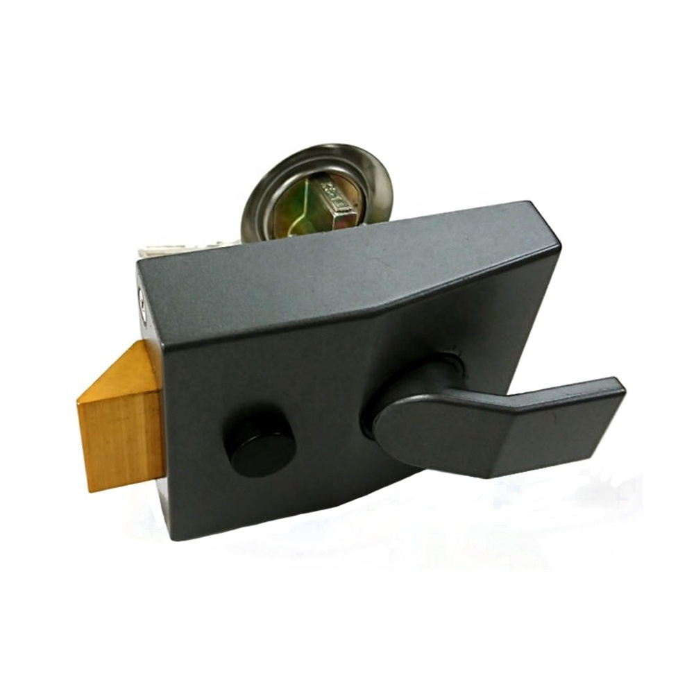 China Supplier Matte Black Passage Door Lever Square Hall Zinc Alloy Front Door Lock Night Latch