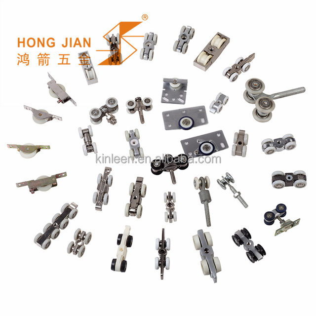 sliding closet door parts double rollers round pipe sliding door kits gate wheel roller for wardrobe sliding door