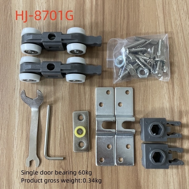 sliding closet door parts double rollers round pipe sliding door kits gate wheel roller for wardrobe sliding door