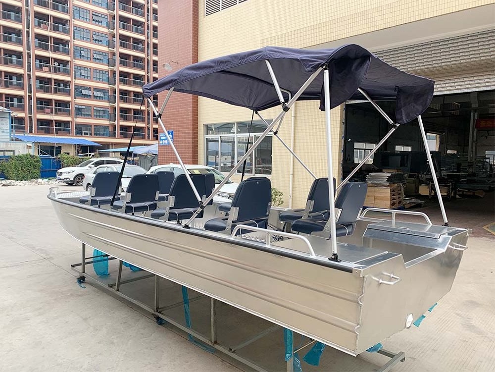 Kinocean Passenger Aluminium Speed Jet Boat with Outboard Engine and Trailer for Fishing and Yacht Applications