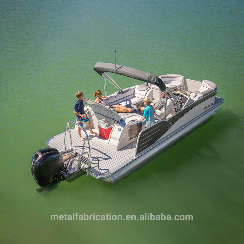 DIY Family Aluminium Fishing Pontoon Electric Outboard Motor Boat for Sale