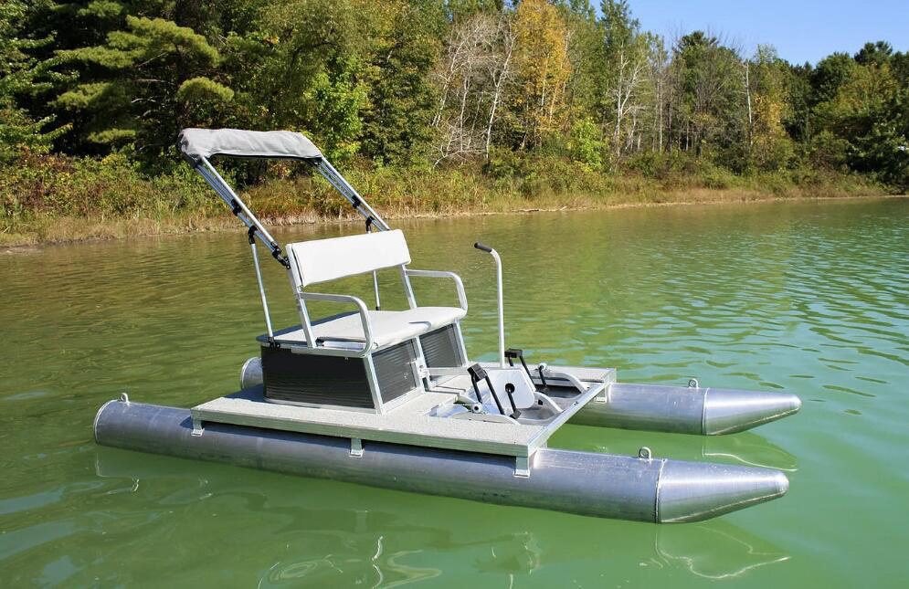 2/4 Person Small Water Fishing Pontoon Foot Paddle Boat for Sale Near Me