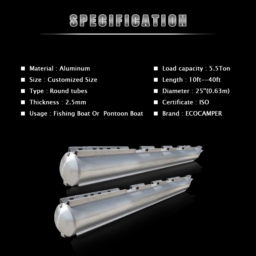 Diy Build Boat Aluminum Pontoons Float Tube Accessories For Pontoon Boat With Flooring Corss Channel