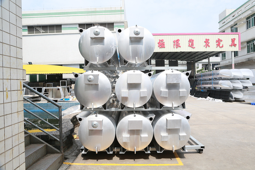 Aluminum pontoons tubes for pontoon boat