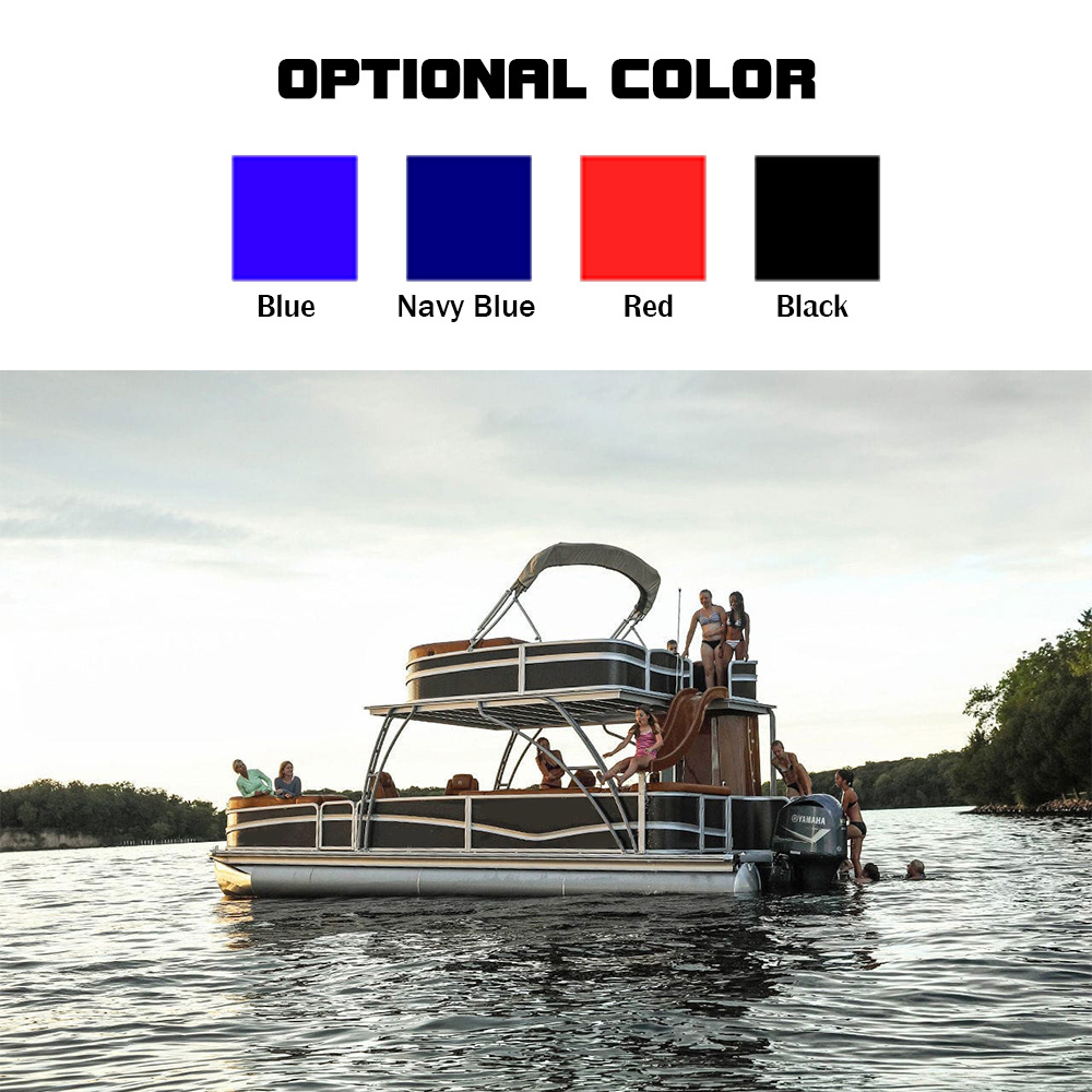 Best selling party barge floating double decker pontoon boat with slide houseboat for sale