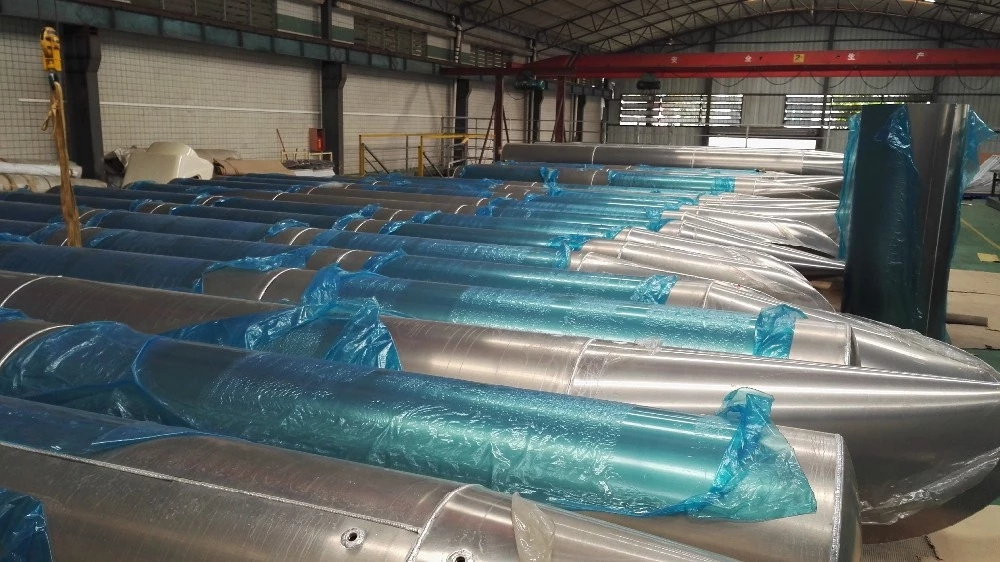 Aluminum pontoons tubes for pontoon boat