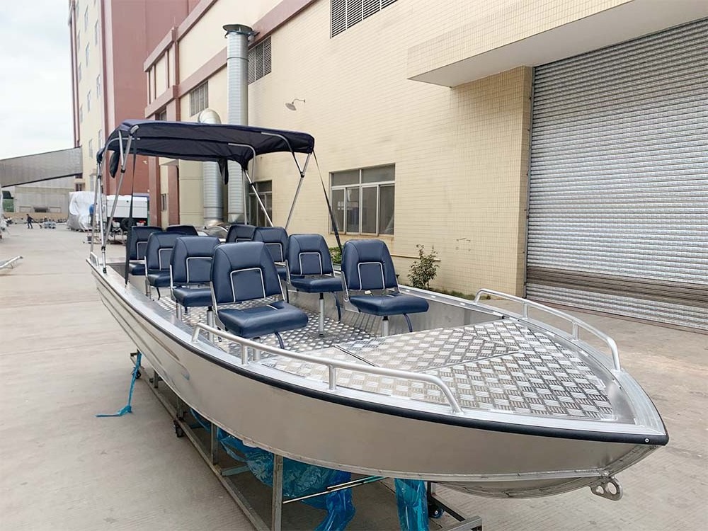 Kinocean Passenger Aluminium Speed Jet Boat with Outboard Engine and Trailer for Fishing and Yacht Applications