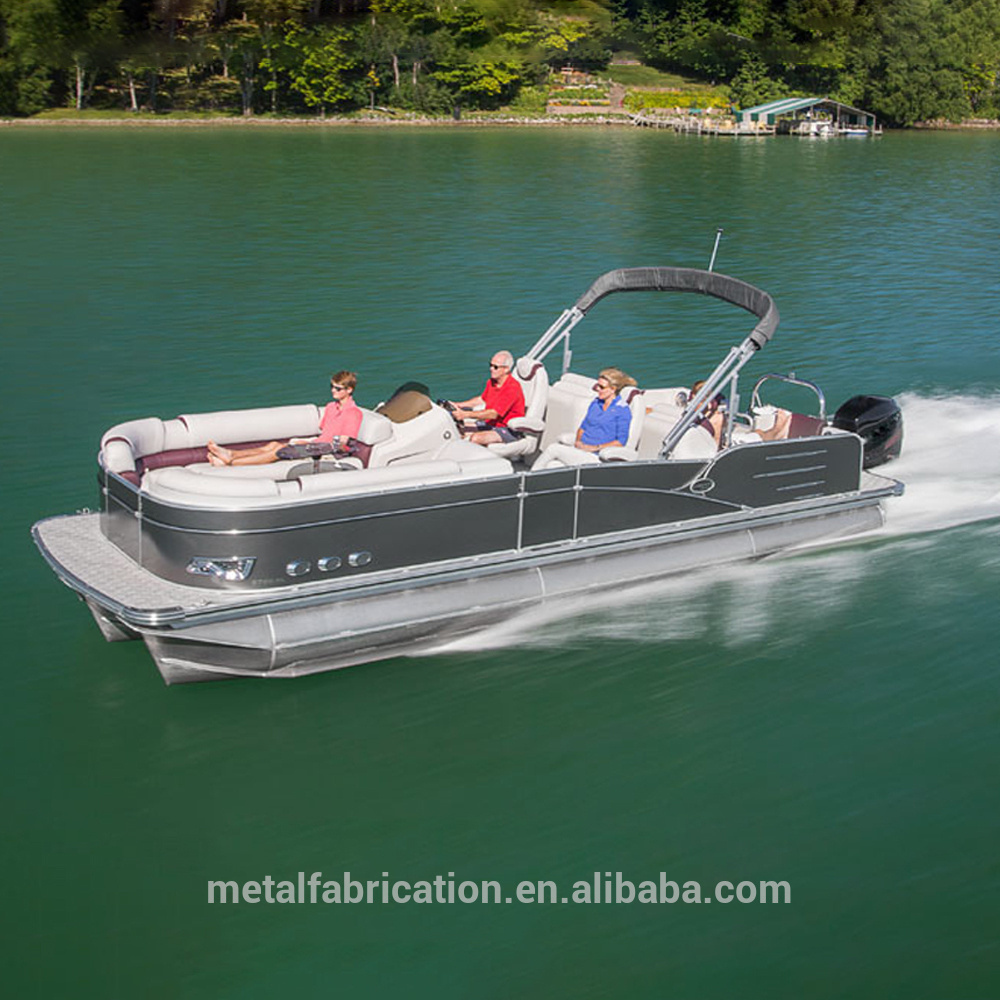 DIY Family Aluminium Fishing Pontoon Electric Outboard Motor Boat for Sale