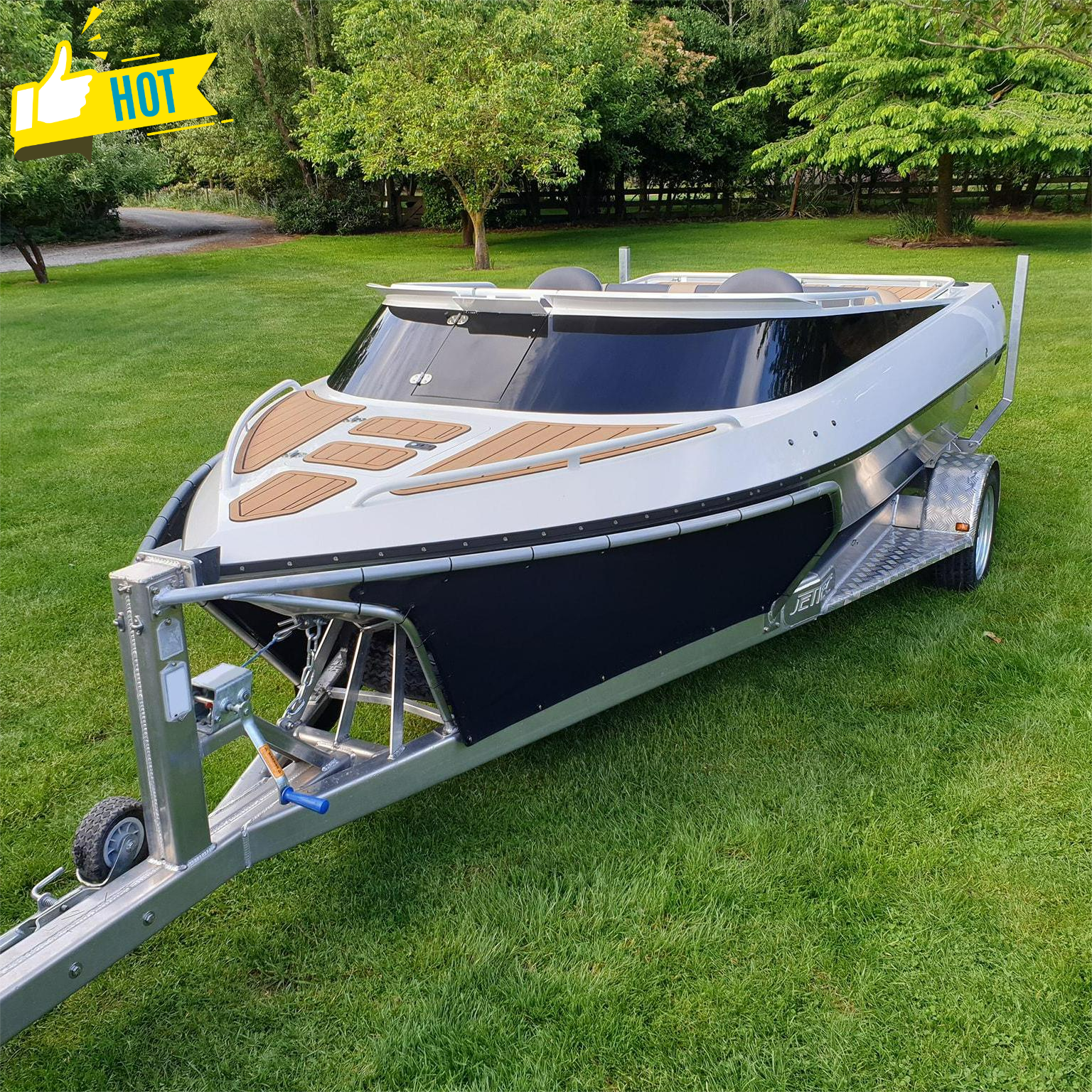 KINOCEAN 2022 Hot 15ft Aluminum Jet Racing Boat Inboard Boat For Sale