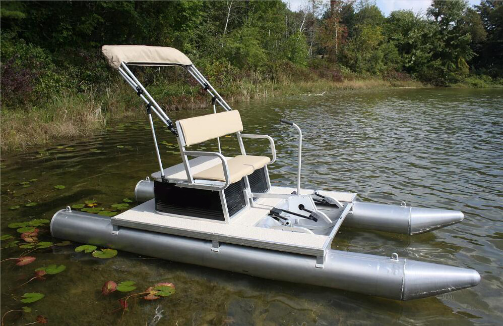 2/4 Person Small Water Fishing Pontoon Foot Paddle Boat for Sale Near Me