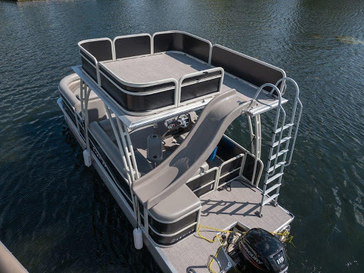 New Big 27 Ft Ocean Lake River Double Decker Fishing Party Family Pontoon Boat With Slide For Sale