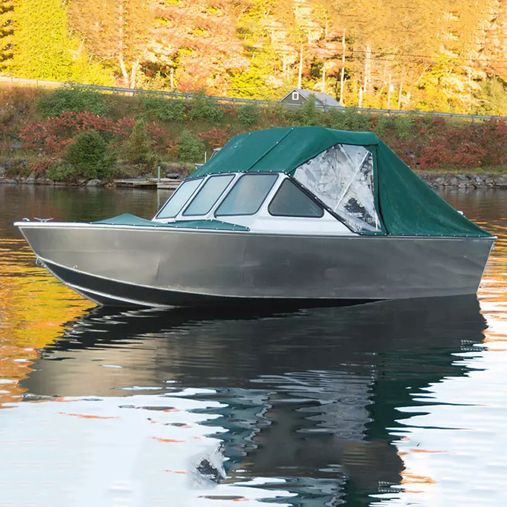 All Welded Aluminum Speed Boat Yacht with Soft Top Tent For Canada