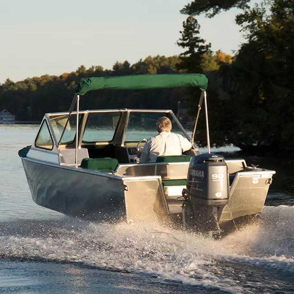 All Welded Aluminum Speed Boat Yacht with Soft Top Tent For Canada