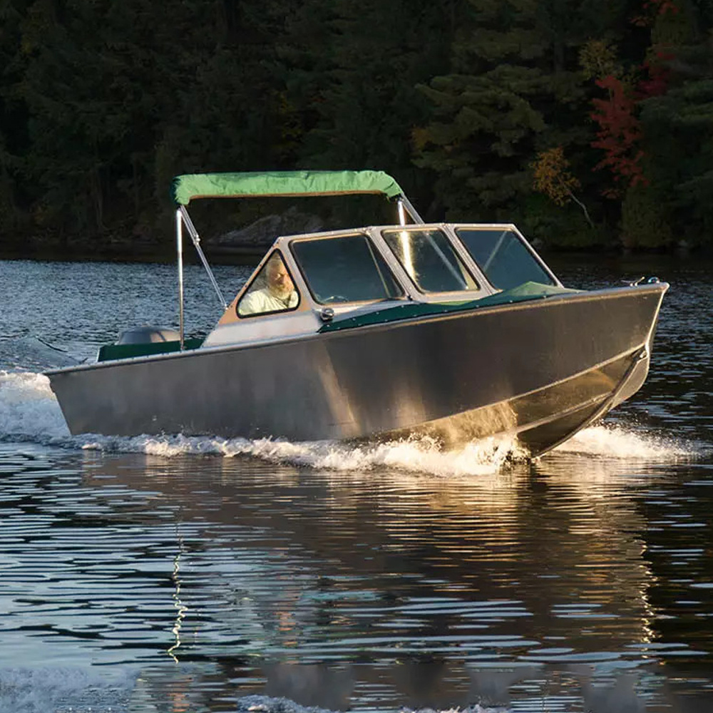 All Welded Aluminum Speed Boat Yacht with Soft Top Tent For Canada