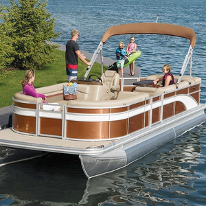 Direct Factory Affordable Outdoors Ocean Going Floating Aluminium Pontoon Party Boat