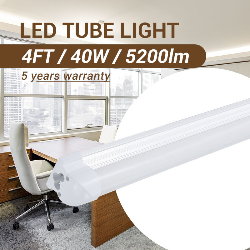 Indoor Lighting 40w 4ft 72W 8ft Led Shop Light V Shape T8 Integrated 8 Foot Led Tube Light Fixture For Garage Warehouse