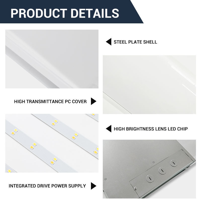 ETL Certification led troffer light 2x4 FT 0-10V Dim 227 volt CCT switchable Super Bright LED Panel for Drop Ceiling 3000K-5000K