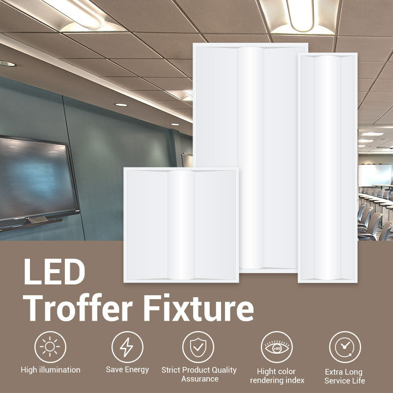 High Brightness drop ceiling troffer led backlit panel light 25W 30W 35W 40W 45W 2x4  227 volt CCT CCT power tunable ETL