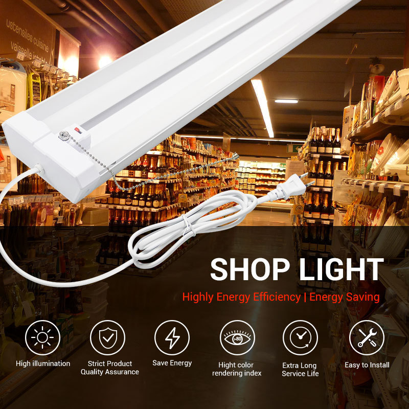 best quality 4ft shop work light used for sale workshop commercial adjustable 3000k 4000k 5000k dimmable easy linkable  dimmable