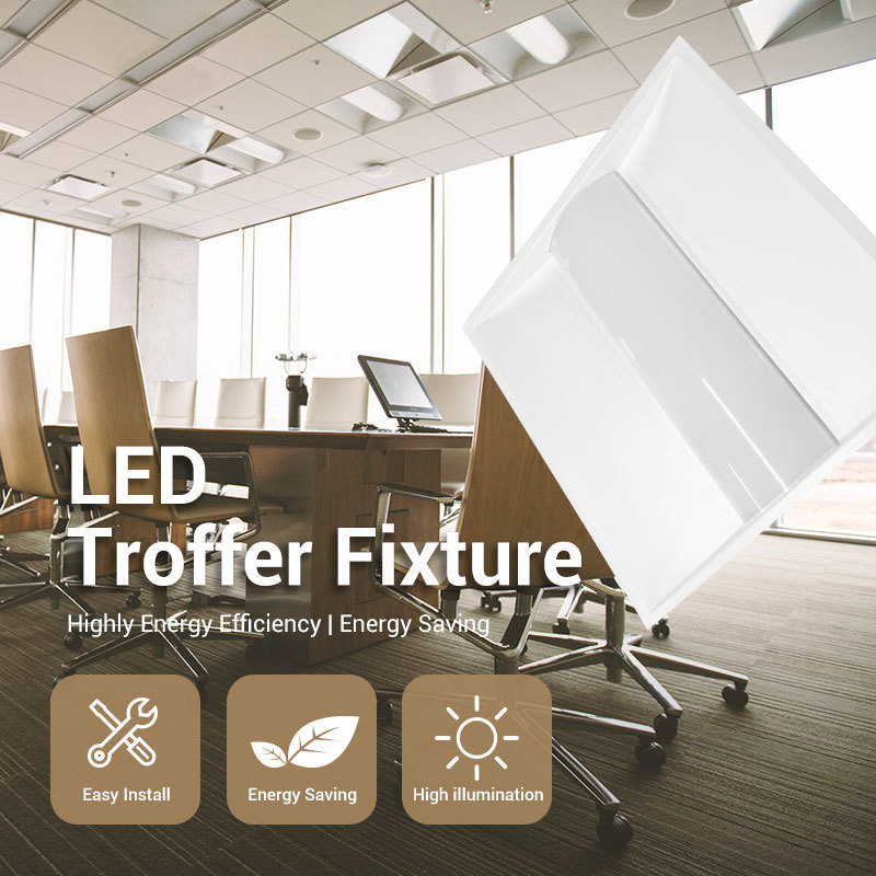 ETL&DLC Indoor Commercial 1x4 2x2 2x4 Ft Center Basket Troffer Panel Light 130lm/W Watt Adjustable 25-35W 3500K/4000K/5000K