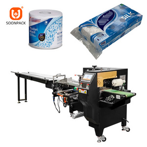 Automatic Roll toilet paper paper napkin pillow packaging machine flow wrapping machine