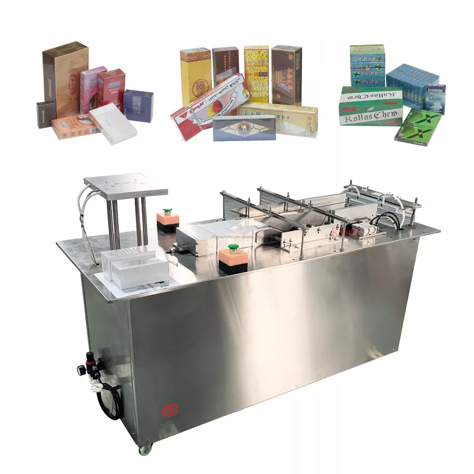 Competitive Price Mini Cellophane Over Wrapping Machine Semi-automatic manual small cellophane/candy packing machine