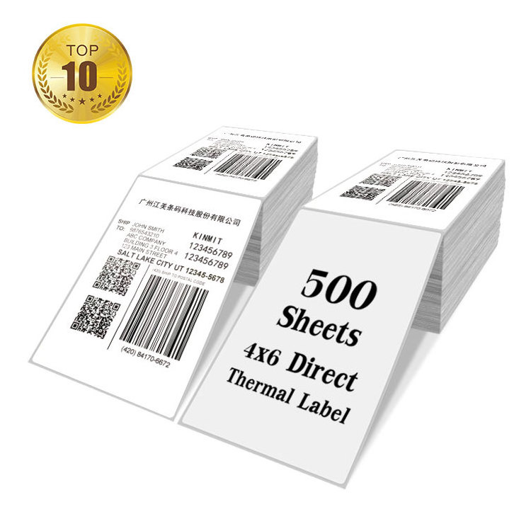 Self Adhesive 4x6 Direct Thermal Sticker Paper Thermal Transfer Printing Labels Blank Shipping Label