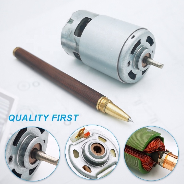 Kinmore custom 12v 18v 20v 24v 1000rpm 3500rpm electric motor 42mm RS775 RS775SH dc copper motor