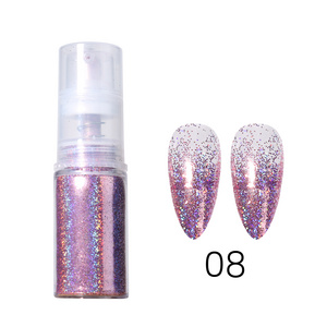 KNC Glitter Ombre Spray Powder for nails 7.5g 30colors OEM Custom Logo super shiny nail mist for Nail Art Salon