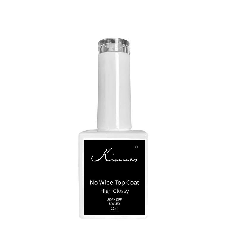 KNC NO WIPE TOP COAT 12 ML high glossy gel top coat clear shining long lasting top gel no wipe soak off easily UV LED GEL