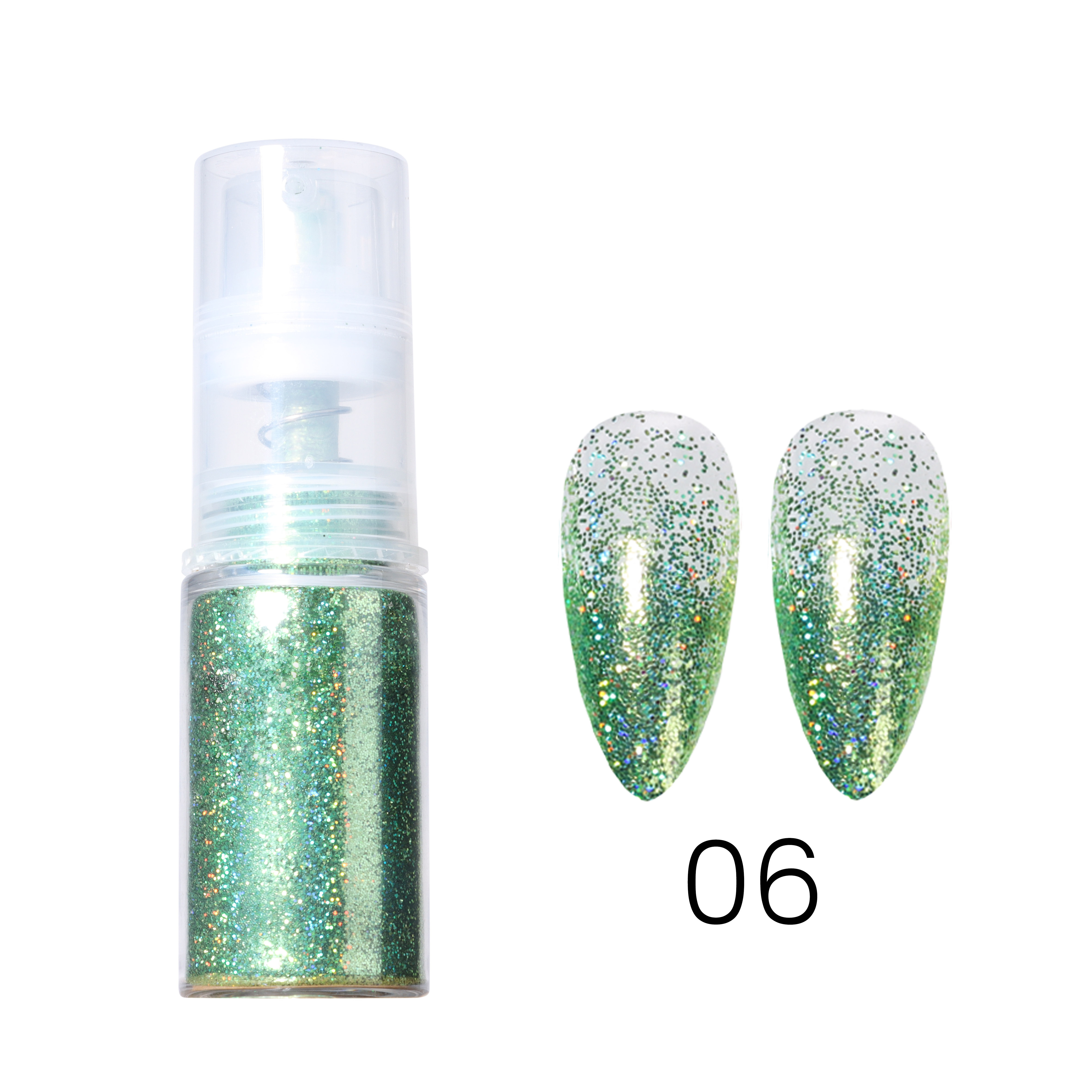 KNC Glitter Ombre Spray Powder for nails 7.5g 30colors OEM Custom Logo super shiny nail mist for Nail Art Salon