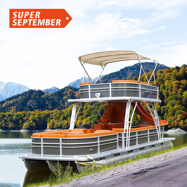 2.5mm Aluminum  Pontoon Boat CE Certificate Entertainment Waterplay Crafts New Style Kinocean for sale