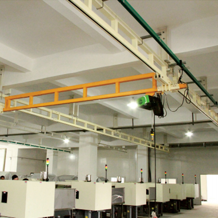 Supply Indoor Workstation Combined Crane Rigid Light Self Erecting Freestanding Overhead Bridge Crane