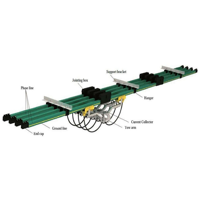 Single-pole Copper Conductor Rail Slider Wire Bus Bar System