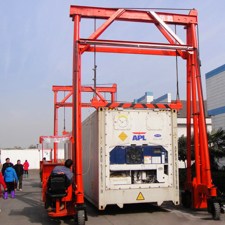 Mobile Travel 40 ton Hydraulic Mast Containers Lifting Mini Gantry Cranes Price