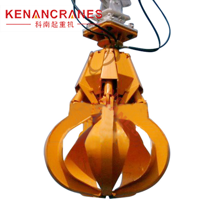 Electric Rotating Hydraulic Grab Bucket Excavator Rotator Orange Peel Grapple For Steel Scrap Metal