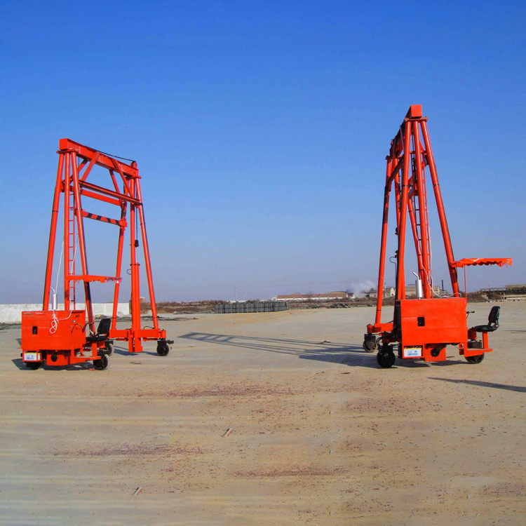 Mobile Travel 40 ton Hydraulic Mast Containers Lifting Mini Gantry Cranes Price